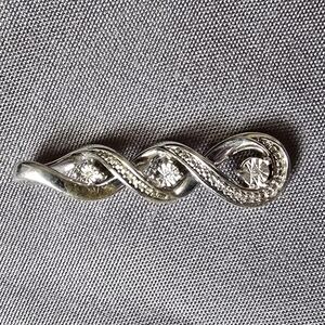 Elegant Silver Diamond Pendants (No Chain)